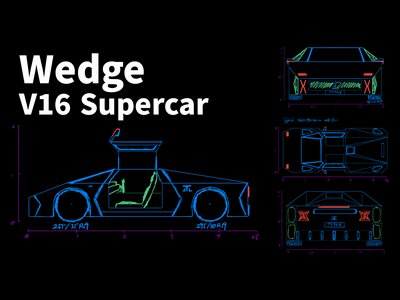 Cover for post V16 Mid-Engine Wedge Supercar, Type 6 (MCC 19)