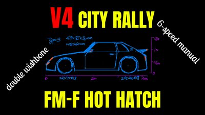 Cover for post City Rally Hot Hatch: Type 3 with Turbo V4, e-Manual, and Double Wishbones—Mcc 13