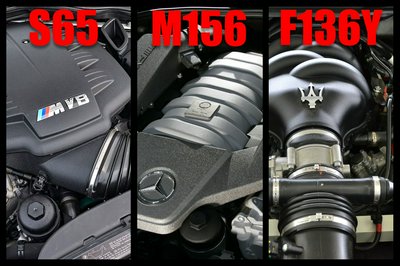 Cover for post Mercedes M156 vs Maserati F136Y (4.7) vs BMW S65, Iconic Designs Compared